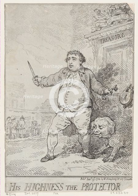 His Highness The Protector, January 19, 1784., January 19, 1784. Creator: Thomas Rowlandson.