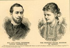 His Late Royal Highness Prince Leopold...and The Princess Helen... 1880s, (c1897). Creator: Unknown