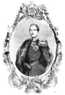 His Royal Highness Frederic William, Prince of Prussia - painted by Winterhalter, 1856. Creator: Smyth