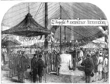 His Royal Highness Prince Albert laying the Foundation-Stone of the Strangers Home, near Limehouse Creator: Edmund Evans