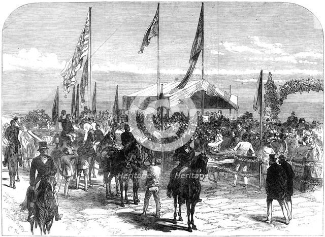 'His Royal Highness receiving the address of the Glenelg Corporation', Australia, 1868. Artist: Unknown