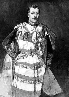 His Royal Highness the Duke of Clarence and Avondale [at] the House of Lords, 1890. Creator: R. Taylor