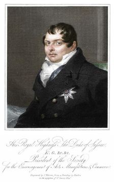 His Royal Highness the Duke of Sussex 19th century. Artist: C Warren