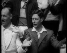 His Royal Highness the Duke of York and Another Man Singing, 1933. Creator: British Pathe Ltd