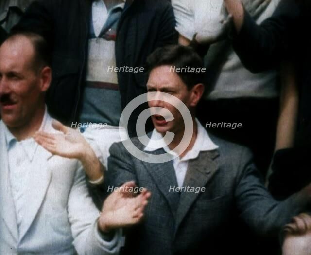 His Royal Highness the Duke of York and Another Man Singing, 1933. Creator: British Pathe Ltd.