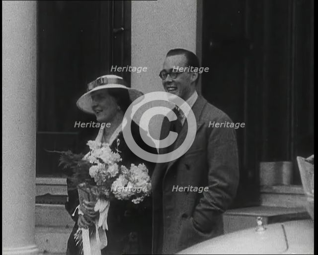 His Serene Highness Prince Bernhard of Lippe-Biesterfeld and Her Royal Highness Princess... , 1936. Creator: British Pathe Ltd.