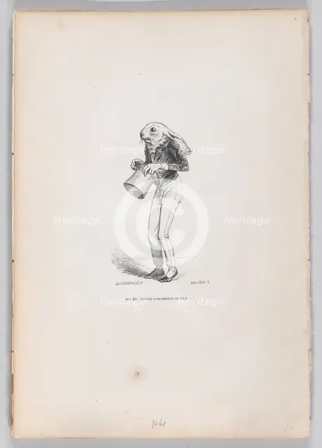 His son, who looked like him in every way ... from Scenes from the Private and Publ..., ca. 1837-47. Creator: Louis-Henri Brevière.