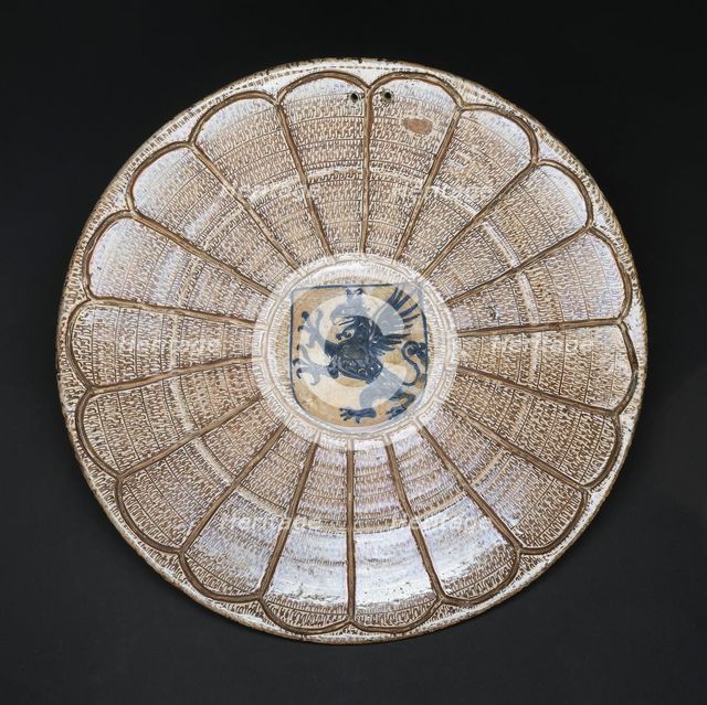 Hispano-Moresque Lusterware Plate with Griffin, Valencia, 1475/1500. Creator: Unknown.