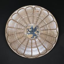 Hispano-Moresque Lusterware Plate with Griffin, Valencia, 1475/1500. Creator: Unknown