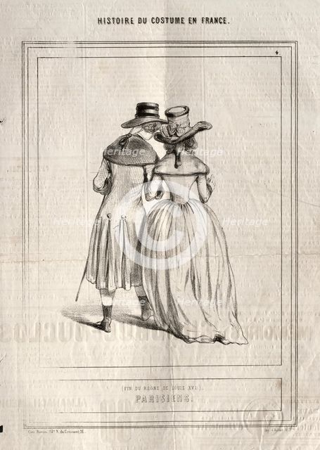 Histoire du Costume en France: Parisiens, 1843. Creator: Paul Gavarni (French, 1804-1866).