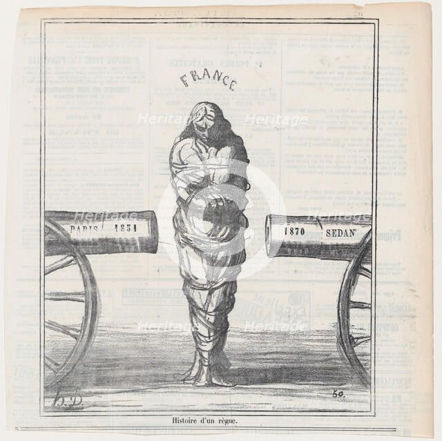 Histoire d'un règne, 1870. Creator: Honore Daumier.
