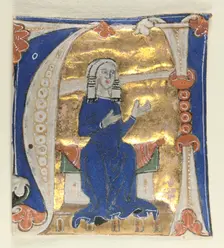 Historiated Initial (A) Excised from a Bible, 1200s. Creator: Unknown