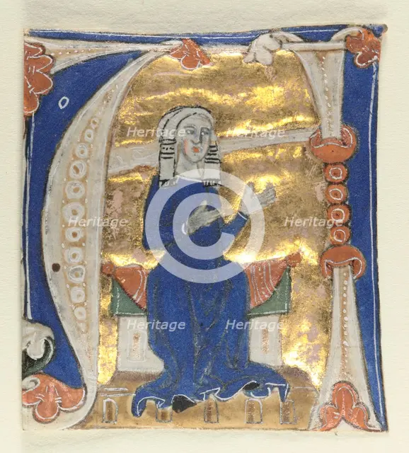 Historiated Initial (A) Excised from a Bible, 1200s. Creator: Unknown.