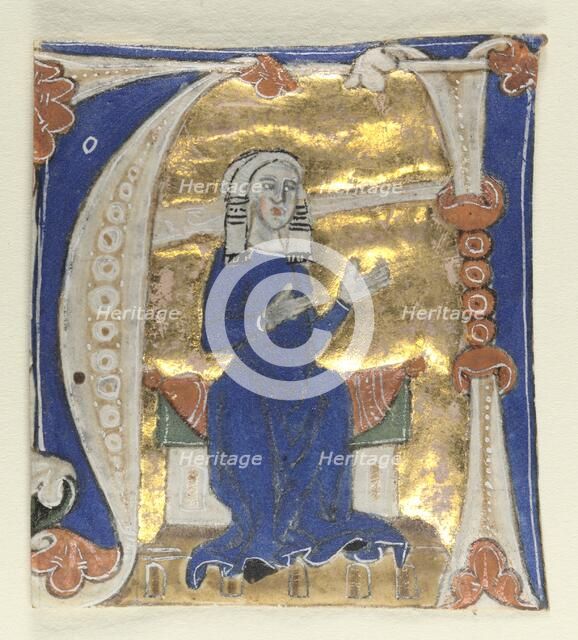 Historiated Initial (A) Excised from a Bible, 1200s. Creator: Unknown.