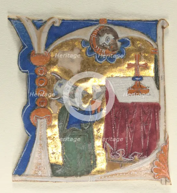 Historiated Initial Excised from a Bible, 1200s. Creator: Unknown.