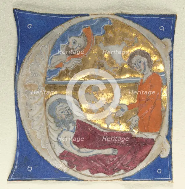 Historiated Initial Excised from a Bible, 1200s. Creator: Unknown.