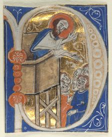 Historiated Initial Excised from a Bible (set of nine), 1200s. Creator: Unknown