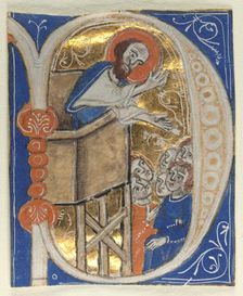 Historiated Initial Excised from a Bible (set of nine), 1200s. Creator: Unknown