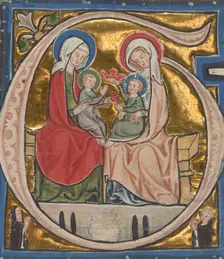 Historiated Initial from a Gradual, about 1300. Creator: Unknown