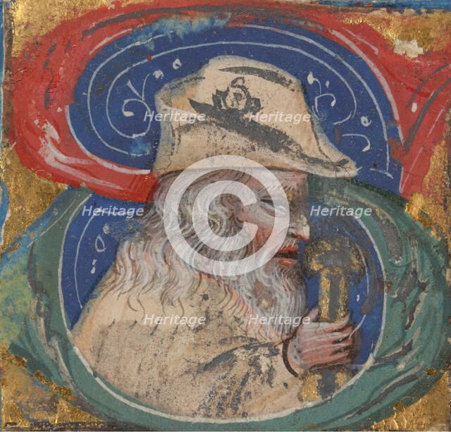 Historiated Initial from a Manuscript, 14th century. Creator: Unknown.