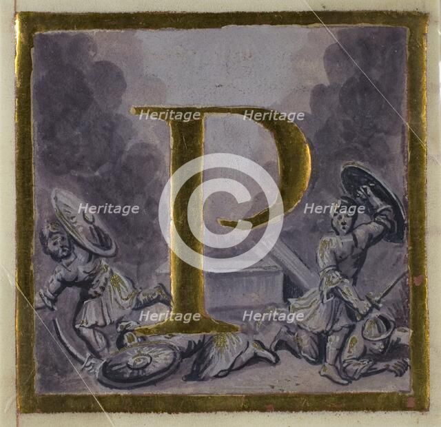 Historiated initial "P" with Resurrection, from a Choirbook, 18th or 19th century. Creator: Unknown.