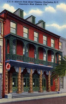 Historic Dock Street Theatre, Charleston, South Carolina, USA, 1940