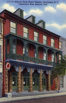 Historic Dock Street Theatre, Charleston, South Carolina, USA, 1940