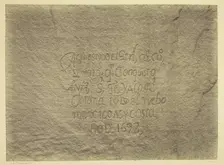 Historic Spanish Record of the Conquest, South Side of Inscription Rock..., 1873. Creator: Tim O'Sullivan