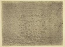 Historic Spanish Record of the Conquest, South Side of Inscription Rock..., 1873. Creator: Tim O'Sullivan