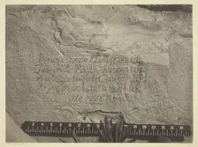 Historic Spanish Record of the Conquest, South Side of Inscription Rock, N.M., 1873. Creator: Tim O'Sullivan