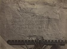 Historic Spanish Record of the Conquest, South Side of Inscription Rock, N.M., No. 3, 1873. Creator: Timothy H. O'Sullivan (American, 1840-1882); The War Department, Corps of Engineers, U.S. Army