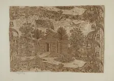 Historic Printed Textile, c. 1940. Creator: Suzanne Roy