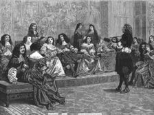 Historical Aspects of Hampton Court - Charles II and his Court during the Plague of London 1890. Creator: Unknown
