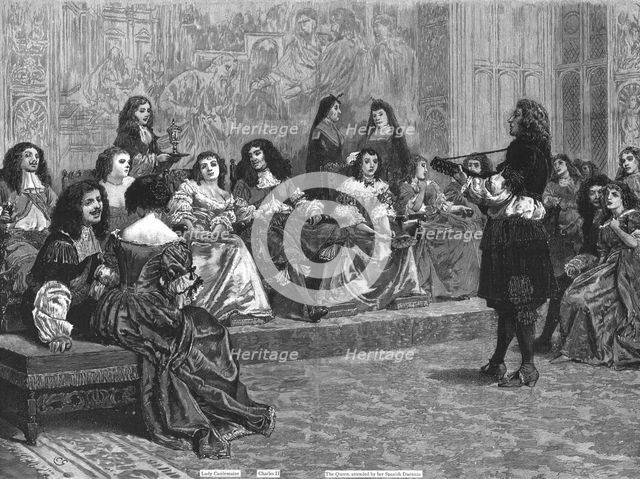'Historical Aspects of Hampton Court - Charles II and his Court during the Plague of London', 1890. Creator: Unknown.