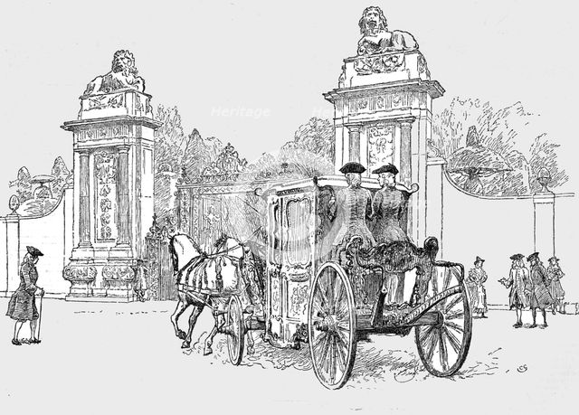 ''Historical Aspects of Hampton Court - Queen Anne's Lion Gates', 1890. Creator: C Green.