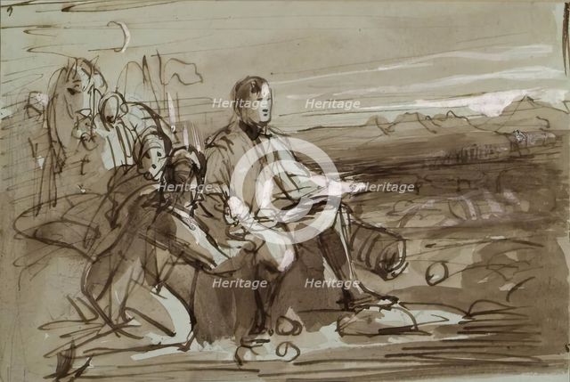 Historical Composition - Duke of Wellington?, c1840s. Creator: John Phillip.