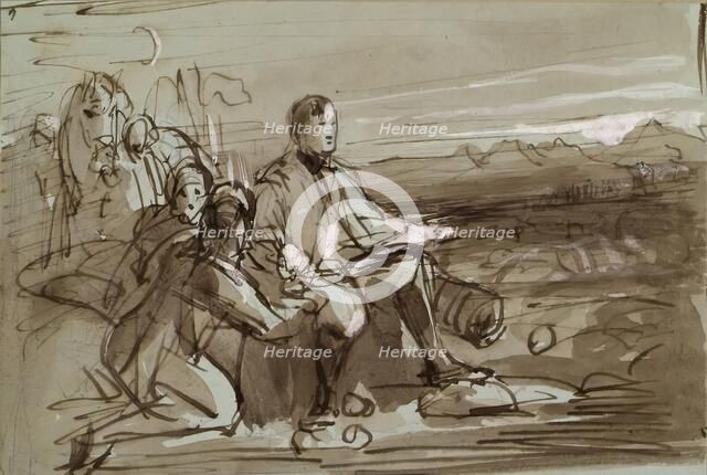 Historical Composition - Duke of Wellington?, c1840s. Creator: John Phillip.