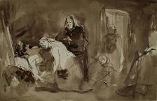Historical Composition - Study for The Dying Contrabandista, c1850s. Creator: John Phillip