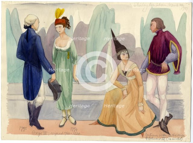 Historical costume, 1951. Creator: Shirley Markham.
