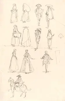Historical Costumes, 1780. Creator: Luis Paret y Alcazar