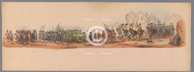 Historical parade at the second centenary of the Utrecht University, 1836 (plate 10), 1837. Creator: Victor Adam.