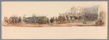 Historical parade at the second centenary of the Utrecht University, 1836 (plate 10), 1837. Creator: Victor Adam