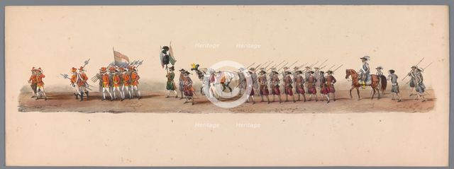 Historical parade at the second centenary of the Utrecht University, 1836 (plate 3), 1837. Creator: Victor Adam.