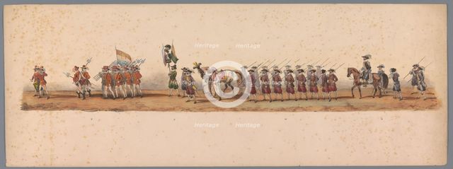 Historical parade at the second centenary of the Utrecht University, 1836 (plate 3), 1837. Creator: Victor Adam.