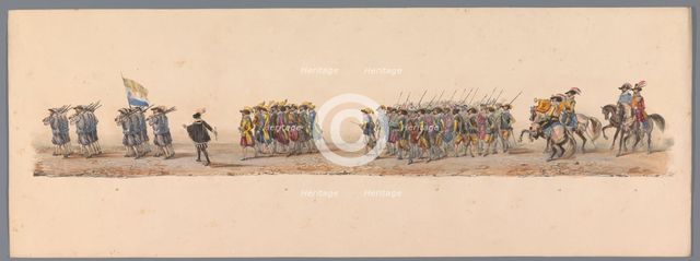 Historical parade at the second centenary of the Utrecht University, 1836 (plate 4), 1837. Creator: Victor Adam.
