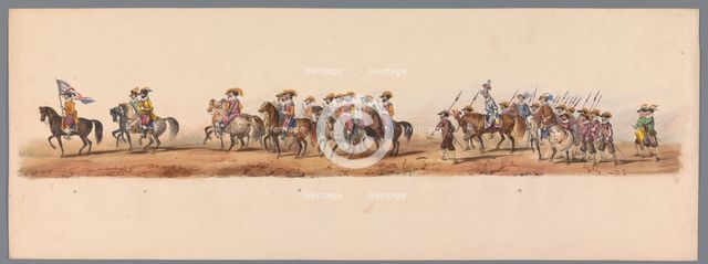Historical parade at the second centenary of the Utrecht University, 1836 (plate 5), 1837. Creator: Victor Adam.