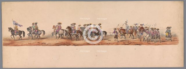 Historical parade at the second centenary of the Utrecht University, 1836 (plate 5), 1837. Creator: Victor Adam.