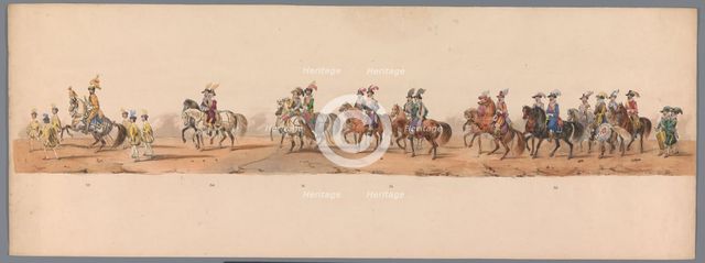 Historical parade at the second centenary of the Utrecht University, 1836 (plate 8), 1837. Creator: Victor Adam.