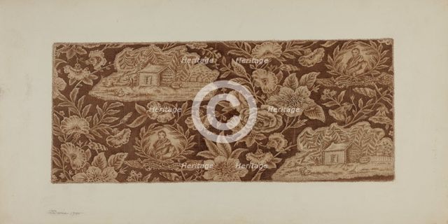 Historical Printed Cotton, 1940. Creator: D. Davin.