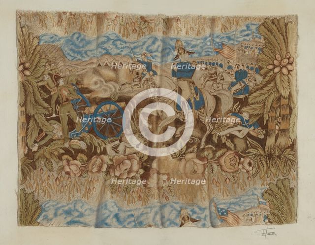 Historical Printed Cotton, c. 1939. Creator: Esther Hansen.